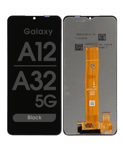 Refurbished - LCD Screen and Digitizer Assembly for Samsung Galaxy A12 (A125) (No Frame) (Black)