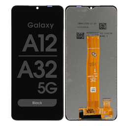 Refurbished - LCD Screen and Digitizer Assembly for Samsung Galaxy A12 (A125) (No Frame) (Black)