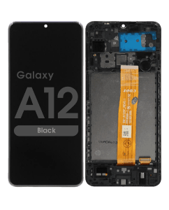 Refurbished - LCD Screen and Digitizer Assembly w/ Frame for Samsung Galaxy A12 (A125) (Black)