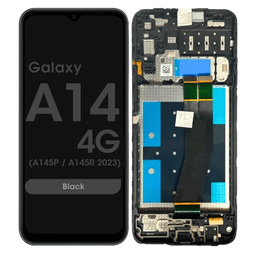 Premium - LCD Screen and Digitizer Assembly w/ Frame for Samsung Galaxy A14 4G (A145P / A145R 2023) (Black)