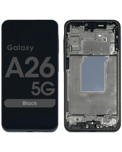 Refurbished- OLED Screen and Digitizer Assembly w/ Frame for Samsung Galaxy A26 5G (A266 / 2025) (Black)