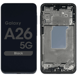 Refurbished- OLED Screen and Digitizer Assembly w/ Frame for Samsung Galaxy A26 5G (A266 / 2025) (Black)