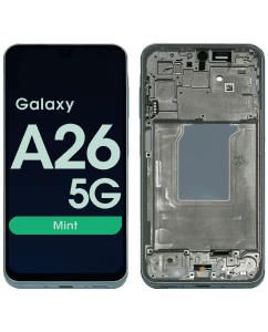 Refurbished- OLED Screen and Digitizer Assembly w/ Frame for Samsung Galaxy A26 5G (A266 / 2025) (Mint)