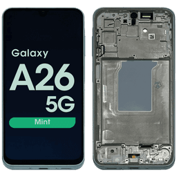 Refurbished- OLED Screen and Digitizer Assembly w/ Frame for Samsung Galaxy A26 5G (A266 / 2025) (Mint)