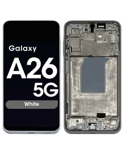 Refurbished - OLED Screen and Digitizer Assembly w/ Frame for Samsung Galaxy A26 5G (A266 / 2025) (White)