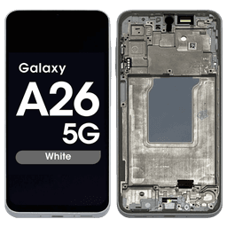 Refurbished - OLED Screen and Digitizer Assembly w/ Frame for Samsung Galaxy A26 5G (A266 / 2025) (White)