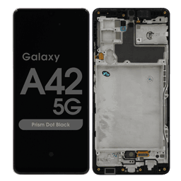 Refurbished - OLED Screen and Digitizer Assembly w/ Frame for Samsung Galaxy A42 5G (A426 / 2020) (Prism Dot Black)
