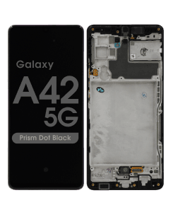 Refurbished - OLED Screen and Digitizer Assembly w/ Frame for Samsung Galaxy A42 5G (A426 / 2020) (Prism Dot Black)