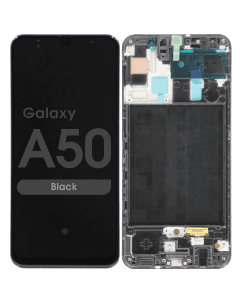 Refurbished - OLED Screen and Digitizer Assembly w/ Frame for Samsung Galaxy A50 (A505) (US Version) (Black)