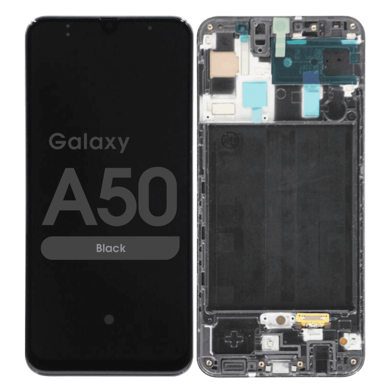 Refurbished - OLED Screen and Digitizer Assembly w/ Frame for Samsung Galaxy A50 (A505) (US Version) (Black)