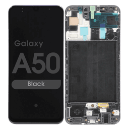 OEM Pull - OLED Screen and Digitizer Assembly w/ Frame for Samsung Galaxy A50 (A505 / 2019) (US Version) (Grade B) (Black) 