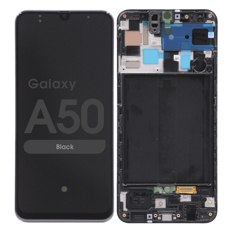 Service Pack - OLED Screen and Digitizer Assembly w/ Frame for Samsung Galaxy A50 (A505 / 2019) (international Version) (Black)