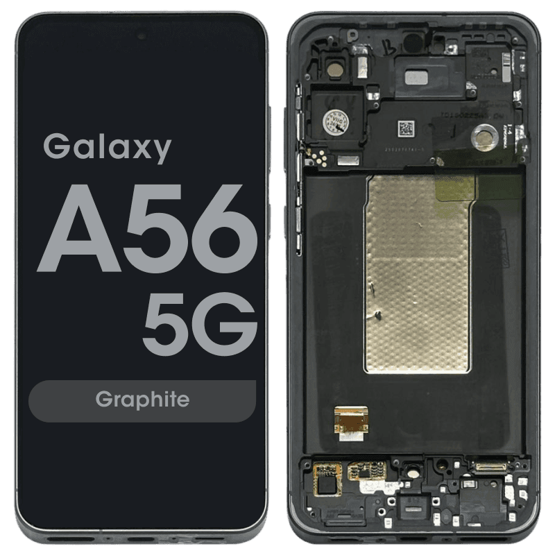 Refurbished - LCD Screen and Digitizer Assembly w/ Frame for Samsung Galaxy A56 5G (A566 / 2025) (Graphite)