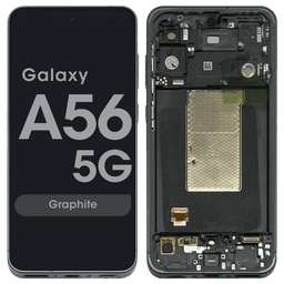 Refurbished - LCD Screen and Digitizer Assembly w/ Frame for Samsung Galaxy A56 5G (A566 / 2025) (Graphite)