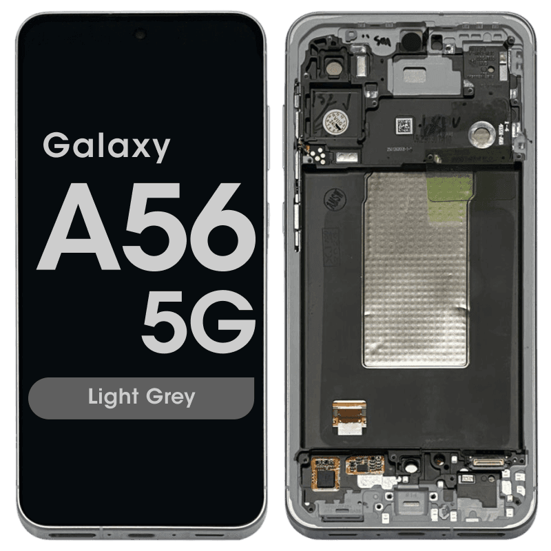 Refurbished - LCD Screen and Digitizer Assembly w/ Frame for Samsung Galaxy A56 5G (A566 / 2025) (Lightgrey)