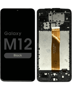 Refurbished - LCD Assembly w/ Frame for Samsung Galaxy M12 (M127 / 2020) (Black)