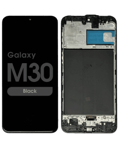 Aftermarket - Soft OLED Assembly w/ Frame for Samsung Galaxy M30 (M305 / 2019) (Black)