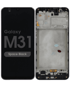 Refurbished - OLED Screen and Digitizer Assembly w/ Frame for Samsung Galaxy M31 (M315) (Space Black)