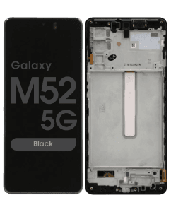 Refurbished - OLED Screen and Digitizer Assembly w/ Frame for Samsung Galaxy M52 5G (M526) (Black)