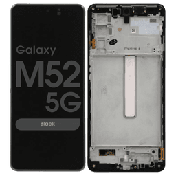 Refurbished - OLED Screen and Digitizer Assembly w/ Frame for Samsung Galaxy M52 5G (M526) (Black)