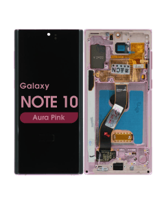Refurbished - OLED Screen and Digitizer Assembly w/ Frame for Samsung Galaxy Note 10 (N970) (Aura Pink)