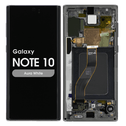 Service Pack - OLED Screen and Digitizer Assembly w/ Frame for Samsung Galaxy Note 10 (N970) (Aura White)