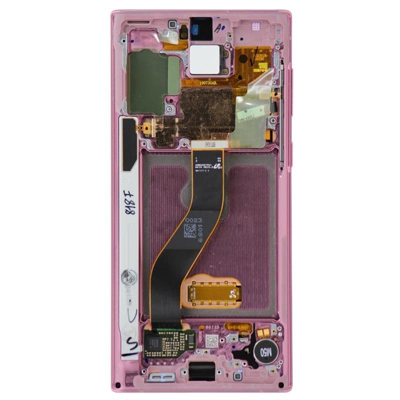 Service Pack - OLED Screen and Digitizer Assembly w/ Frame for Samsung Galaxy Note 10 (N970) (Aura Pink)