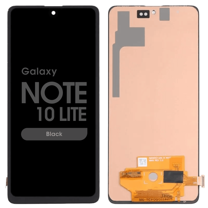 Aftermarket - Soft OLED Screen and Digitizer Assembly for Samsung Galaxy Note 10 Lite (N770) (Without Stylus Flex) (No Frame) (Black)