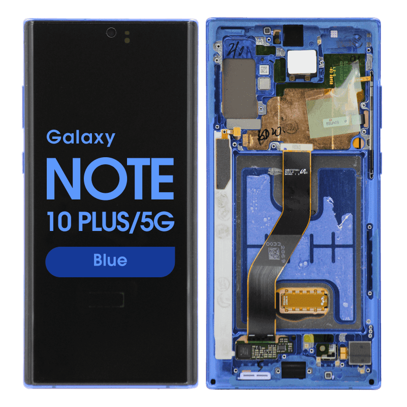 Aftermarket - Soft OLED Screen and Digitizer Assembly w/ Frame for Samsung Galaxy Note 10 Plus / 5G (N975 / N976) (Blue)