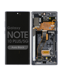 Refurbished - OLED Screen and Digitizer Assembly w/ Frame for Samsung Galaxy Note 10 Plus / 5G (N975 / N976) (Aura Black)