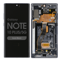 Refurbished - OLED Screen and Digitizer Assembly w/ Frame for Samsung Note 10 Plus / 5G (N975 / N976) (Aura Black)