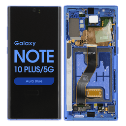 Refurbished - OLED Screen and Digitizer Assembly w/ Frame for Samsung Note 10 Plus / 5G (N975 / N976) (Aura Blue)