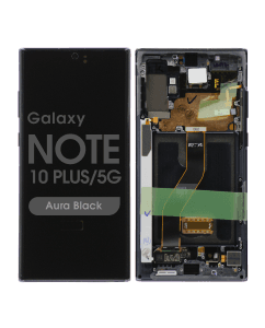 Service Pack - OLED Screen and Digitizer Assembly w/ Frame for Samsung Galaxy Note 10 Plus / 5G (N975 / N976) (Aura Black)