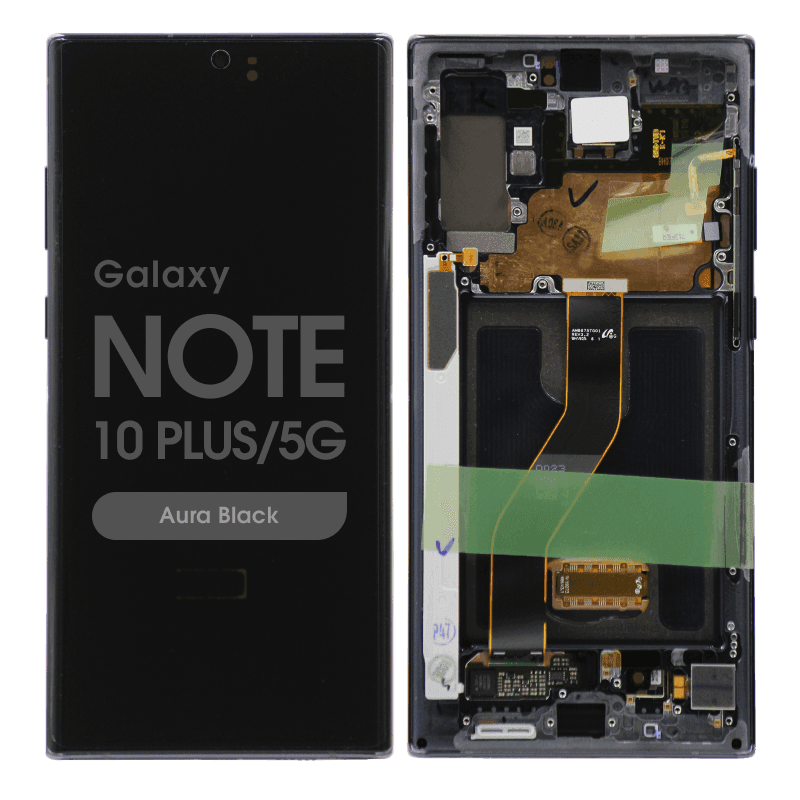 Service Pack - OLED Screen and Digitizer Assembly w/ Frame for Samsung Note 10 Plus / 5G (N975 / N976) (Aura Black)