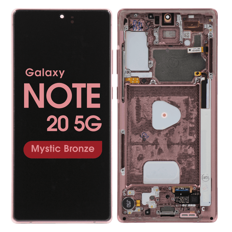 Refurbished - OLED Screen and Digitizer Assembly w/ Frame for Samsung Galaxy Note 20 5G  (N980) (All Carriers except Verizon 5G UW) (Mystic Bronze)