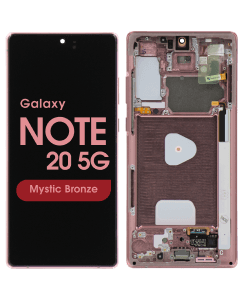 Service Pack - OLED Screen and Digitizer Assembly w/ Frame for Samsung Galaxy Note 20 5G (N980) (Mystic Bronze)
