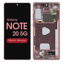 Service Pack - OLED Screen and Digitizer Assembly w/ Frame for Samsung Galaxy Note 20 5G (N980) (Mystic Bronze)
