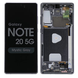 Service Pack - OLED Screen and Digitizer Assembly w/ Frame for Samsung Galaxy Note 20 5G (N980) (Mystic Gray)
