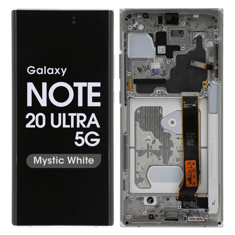 Aftermarket - OLED Screen and Digitizer Assembly w/ Frame for Samsung Galaxy Note 20 Ultra 5G (N985 / N986) (Mystic White)