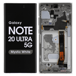 Aftermarket - OLED Screen and Digitizer Assembly w/ Frame for Samsung Galaxy Note 20 Ultra 5G (N985 / N986) (Mystic White)