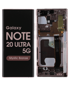 Service Pack - OLED Screen and Digitizer Assembly w/ Frame for Samsung Galaxy Note 20 Ultra 5G (N985 / N986) (Mystic Bronze)