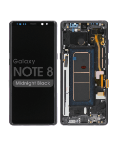 Aftermarket - OLED Screen and Digitizer Assembly w/ Frame for Samsung Galaxy Note 8 (N950) (Midnight Black)