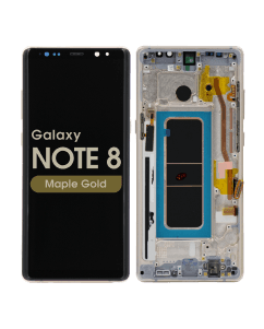 Aftermarket - OLED Screen and Digitizer Assembly w/ Frame for Samsung Galaxy Note 8 (N950) (Maple Gold)