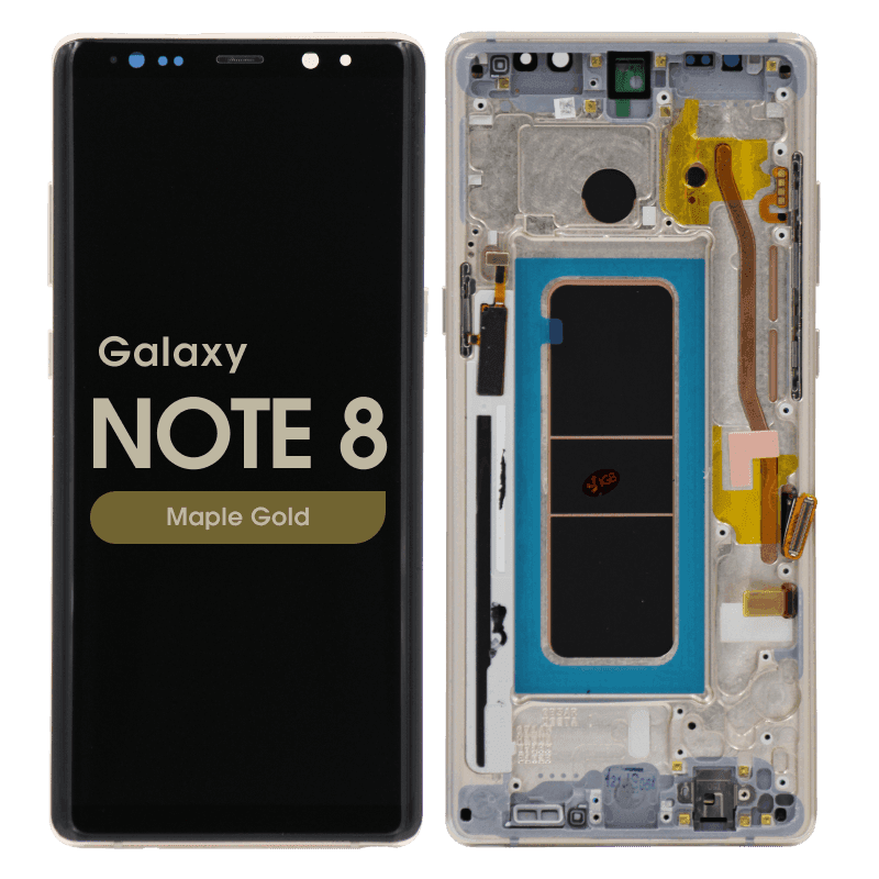 Aftermarket - OLED Screen and Digitizer Assembly w/ Frame for Samsung Galaxy Note 8 (N950) (Maple Gold)
