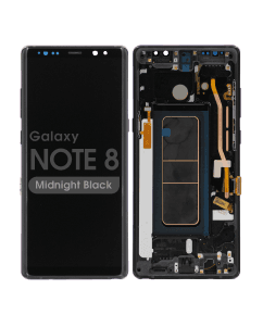 Refurbished - OLED Screen and Digitizer Assembly w/ Frame for Samsung Galaxy Note 8 (N950) (Midnight Black)