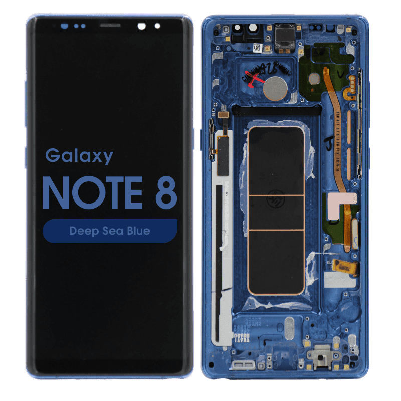 Refurbished - OLED Screen and Digitizer Assembly w/ Frame for Samsung Galaxy Note 8 (N950) (Deep Sea Blue)