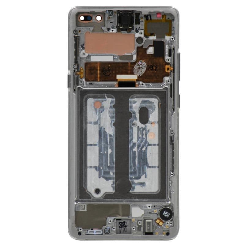 OEM Pull - OLED Screen and Digitizer Assembly w/ Frame for Samsung Galaxy S10 5G (G977) (Grade B) (Crown Silver)