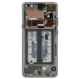 OEM Pull - OLED Screen and Digitizer Assembly w/ Frame for Samsung Galaxy S10 5G (G977) (Grade B) (Crown Silver)