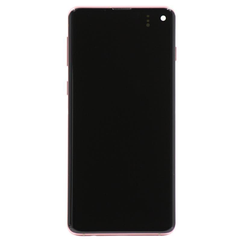 Refurbished - OLED Screen and Digitizer Assembly w/ Frame for Samsung Galaxy S10 (G973) (Flamingo Pink)