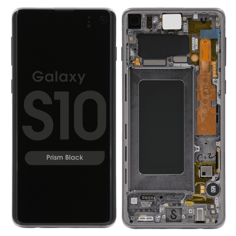 Service Pack - OLED Screen and Digitizer Assembly w/ Frame for Samsung Galaxy S10 (G973) (Prism Black)